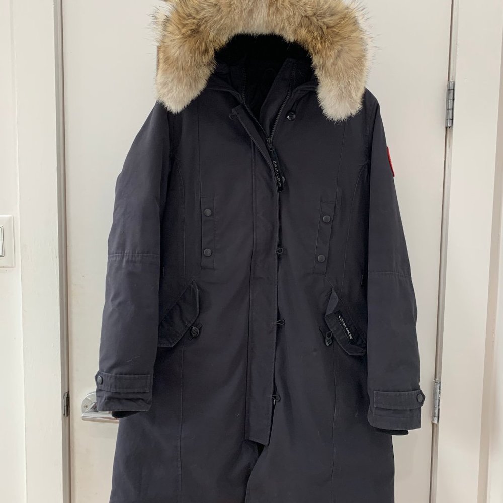 Womens Canada Goose Kensington Coat, Navy, Size M